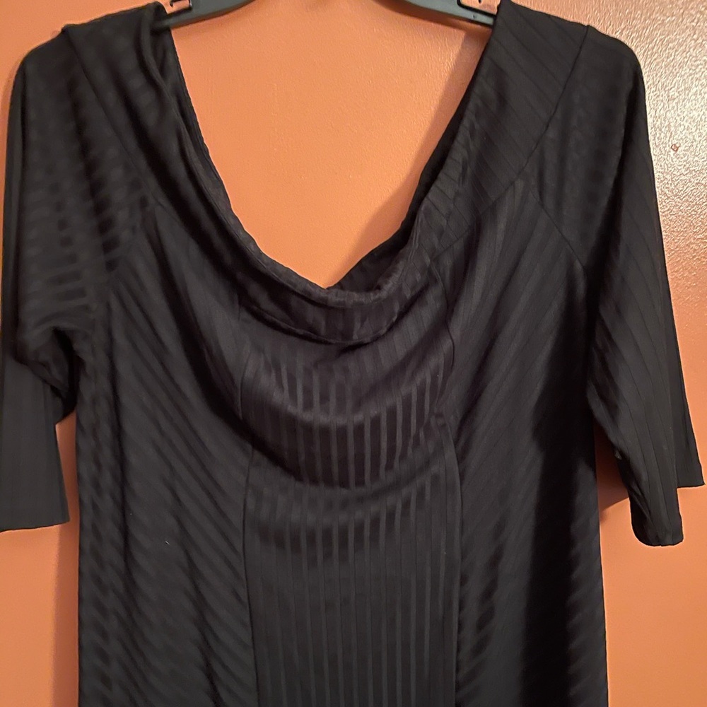 REBEL, Dress, Black, Size 2X, Off The Shoulder